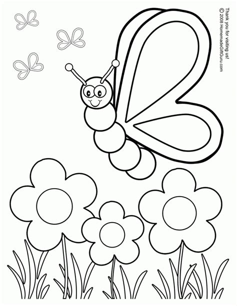 Butterfly garden coloring page