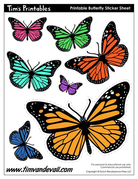 Butterfly printouts for kids