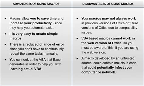 Buttons in Macros Benefits