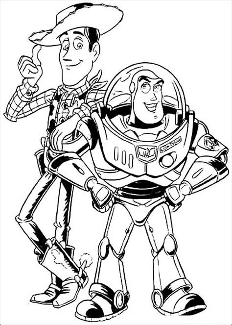 Buzz and Woody coloring page