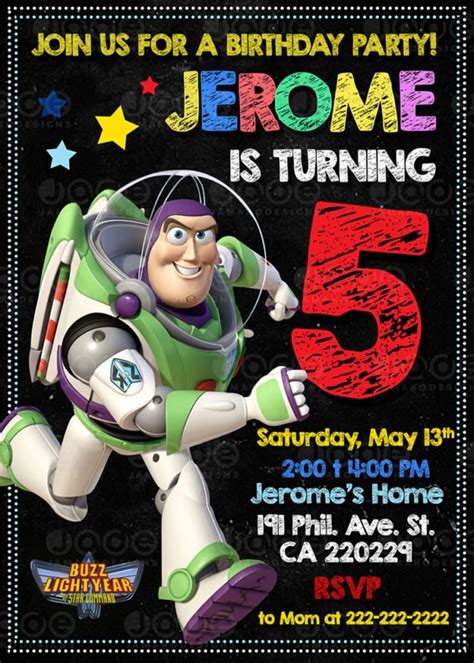 Buzz Lightyear Invitation Design