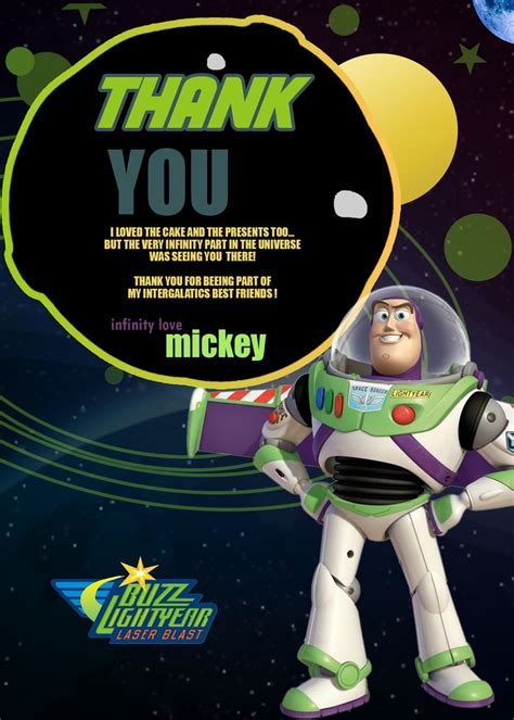 Buzz Lightyear Space Ranger Invitation