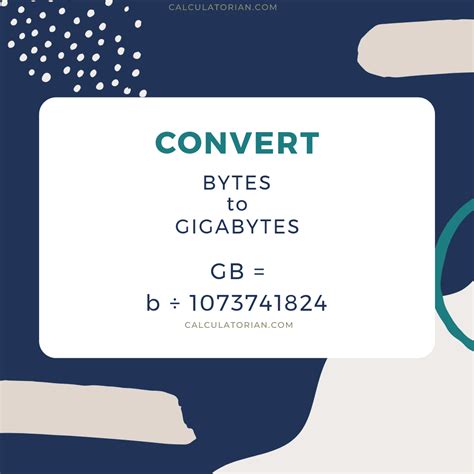 Mastering the Bytes to Gigabytes Conversion Formula