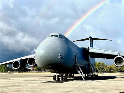 C-5M Super Galaxy taking off from a runway