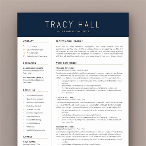 C-Level Resume Template Format