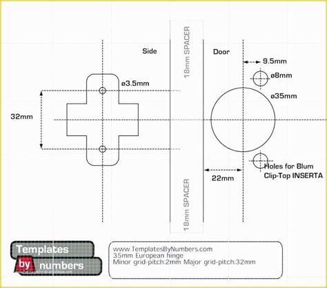 Cabinet handle template measurements