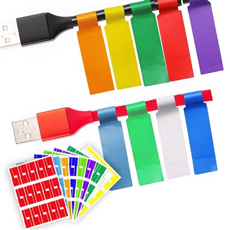 Printable labels on cables with color-coding