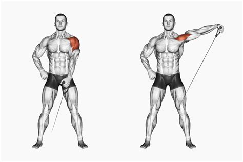 Cable shoulder rotation exercise