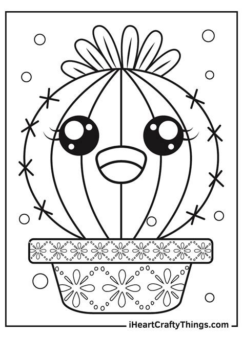 Cactus coloring pages for preschoolers