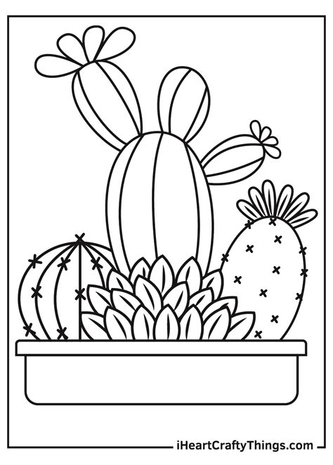 Cactus coloring pages printable