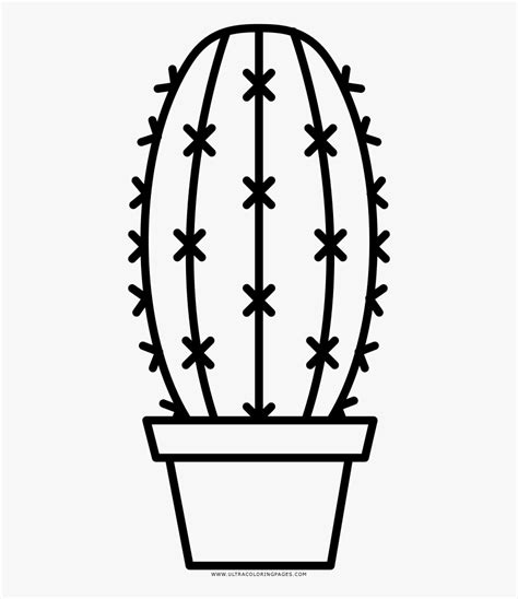 Cactus silhouette coloring page