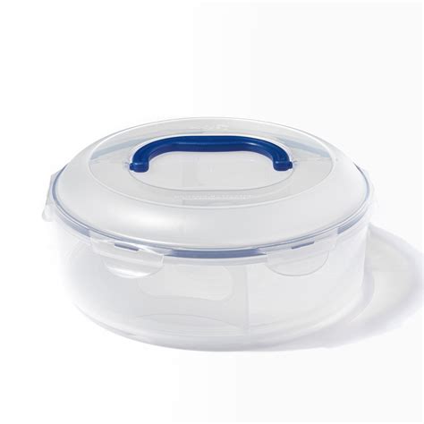 A selection of airtight cake containers in different sizes