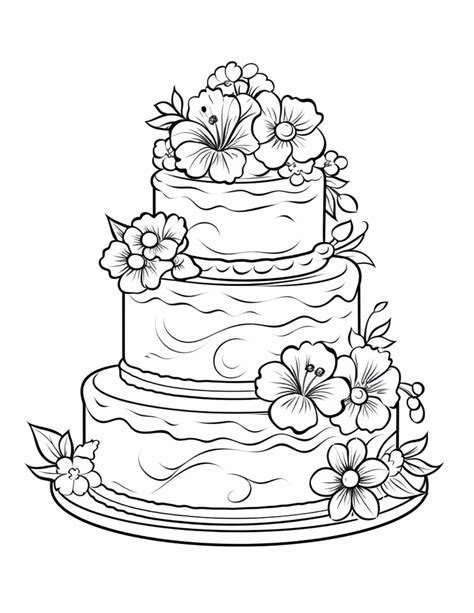 Cake Decorating Coloring Page