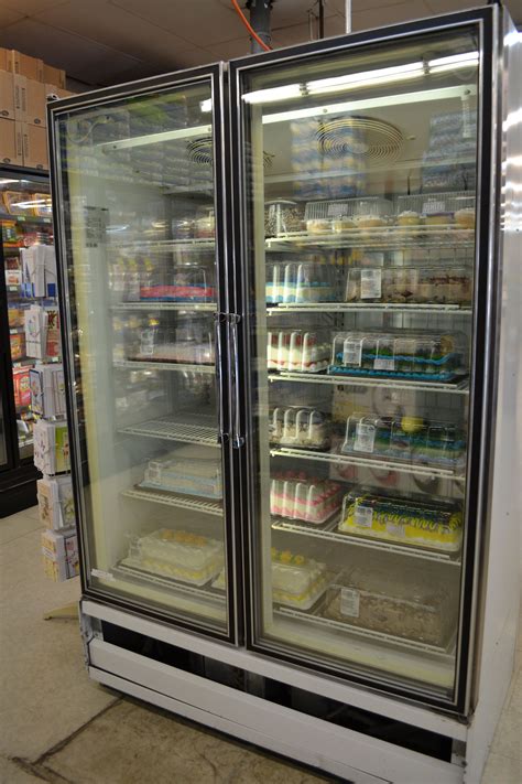 A cake stored in the refrigerator