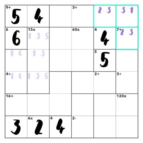 Calcudoku Puzzle Example 6