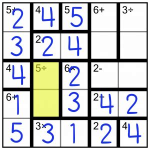 Calcudoku Puzzle Example 8