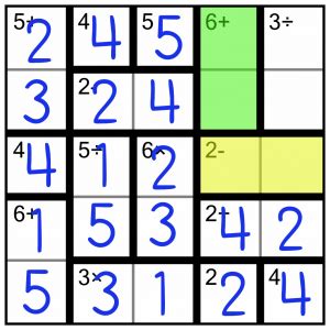 Calcudoku Puzzle Example 9