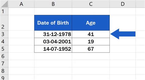 Calculate Age using DATE Function