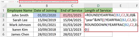 YEARFRAC Function in Excel