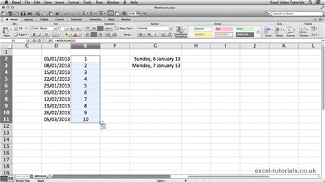 Calculate weeks in a month in Excel