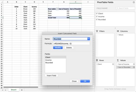 Calculated Field in Pivot Tables