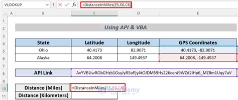 Calculating distance between addresses Excel template