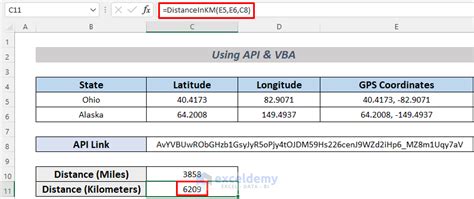 Calculating distance between addresses using Excel