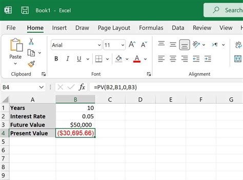 Calculating PVM in Excel