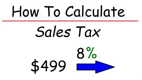 Calculating sales tax manually