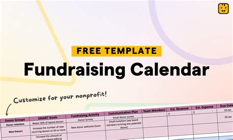 Calendar Donation Fundraiser Template Design