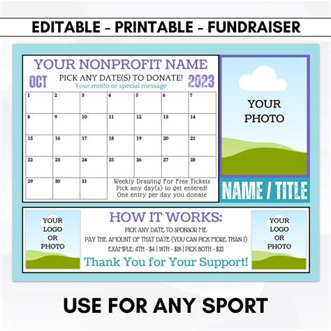 Calendar Donation Fundraiser Template FAQs