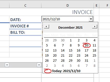 Calendar Entry Date Drop Down