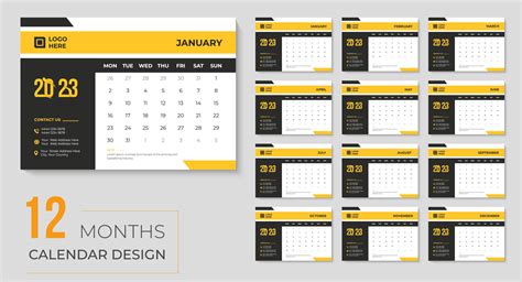 Calendar Template Design for PowerPoint