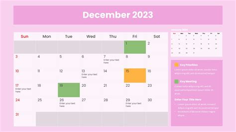 Free Calendar Template for PowerPoint Presentations