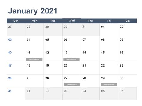 Free Calendar Template for PowerPoint