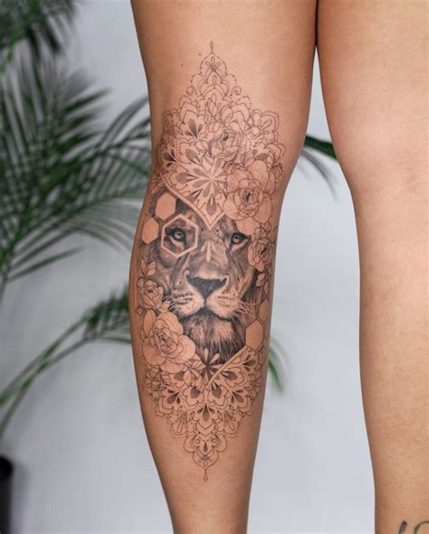 Calf back tattoos for women