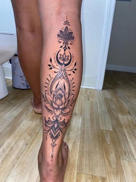 Calf back tattoos photos