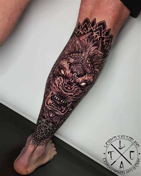 Calf tattoo designs for men