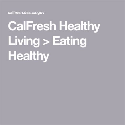 CalFresh Healthy Food Options