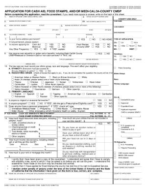 California Food Stamps Application Form