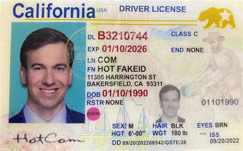 California ID Template 10