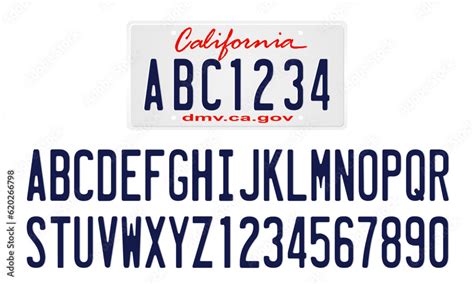 California License Plate Template Gallery 1