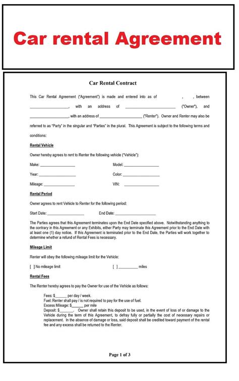 California Association of Realtors (C.A.R.) Rental Agreement Template