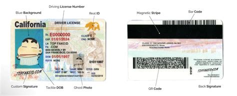 California Temporary ID Template Margins