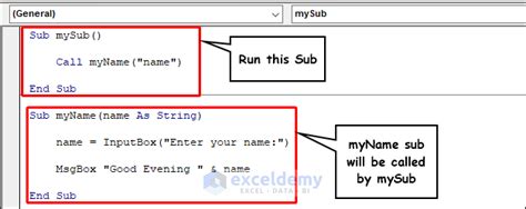 A sub being called with arguments in VBA