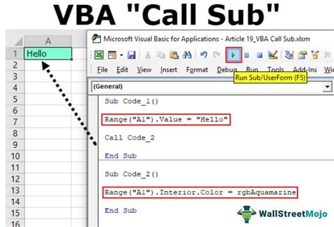 Calling VBA Subs