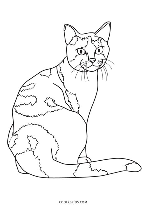 Cameron the Calico Cat coloring page