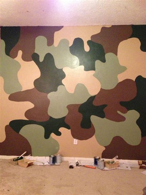 Camo Stencil Wall Art