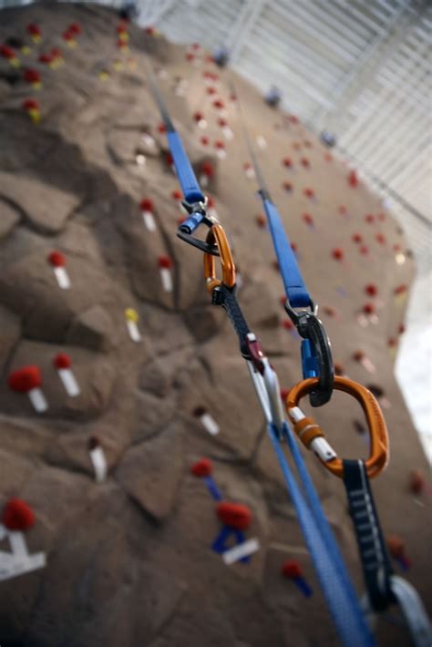 Rock climbing at Camp Geiger Gym