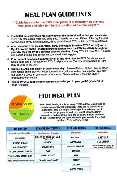 Camp Transformation Center Meal Plan Tips